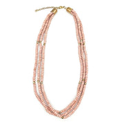 Sachi Chromatic Hues- Blush Pink Short Multi-Strand Necklace