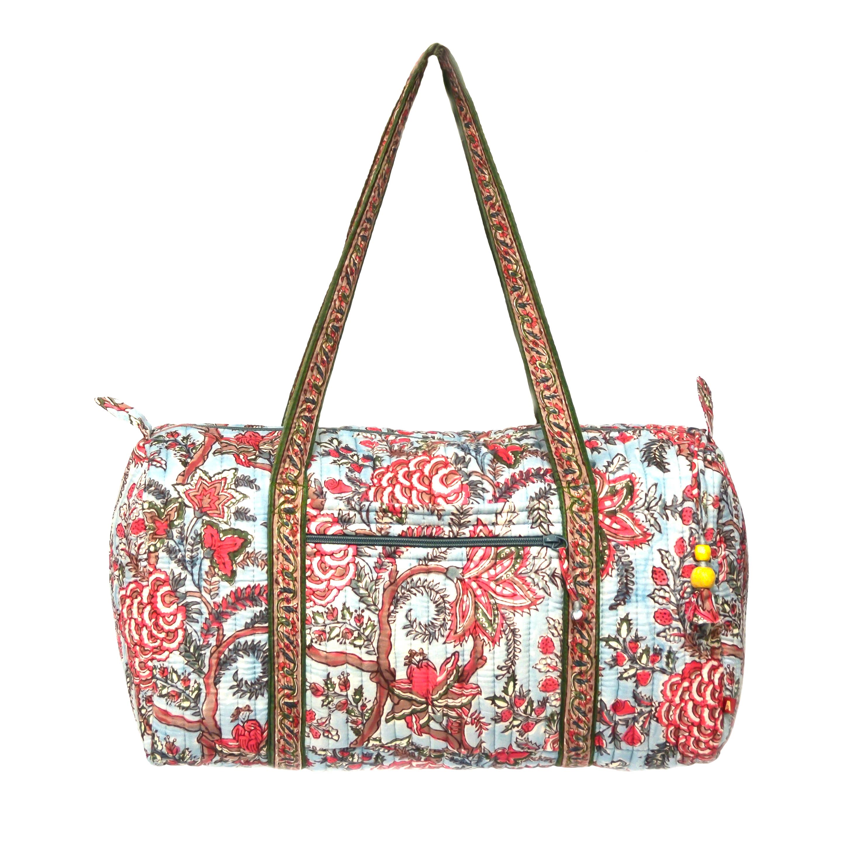 Serenity XL Duffle Bag - Block Printed Organic Cotton