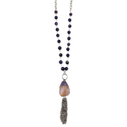 Banjara Semi-Precious Stone Necklace - Amethyst & Ametrine