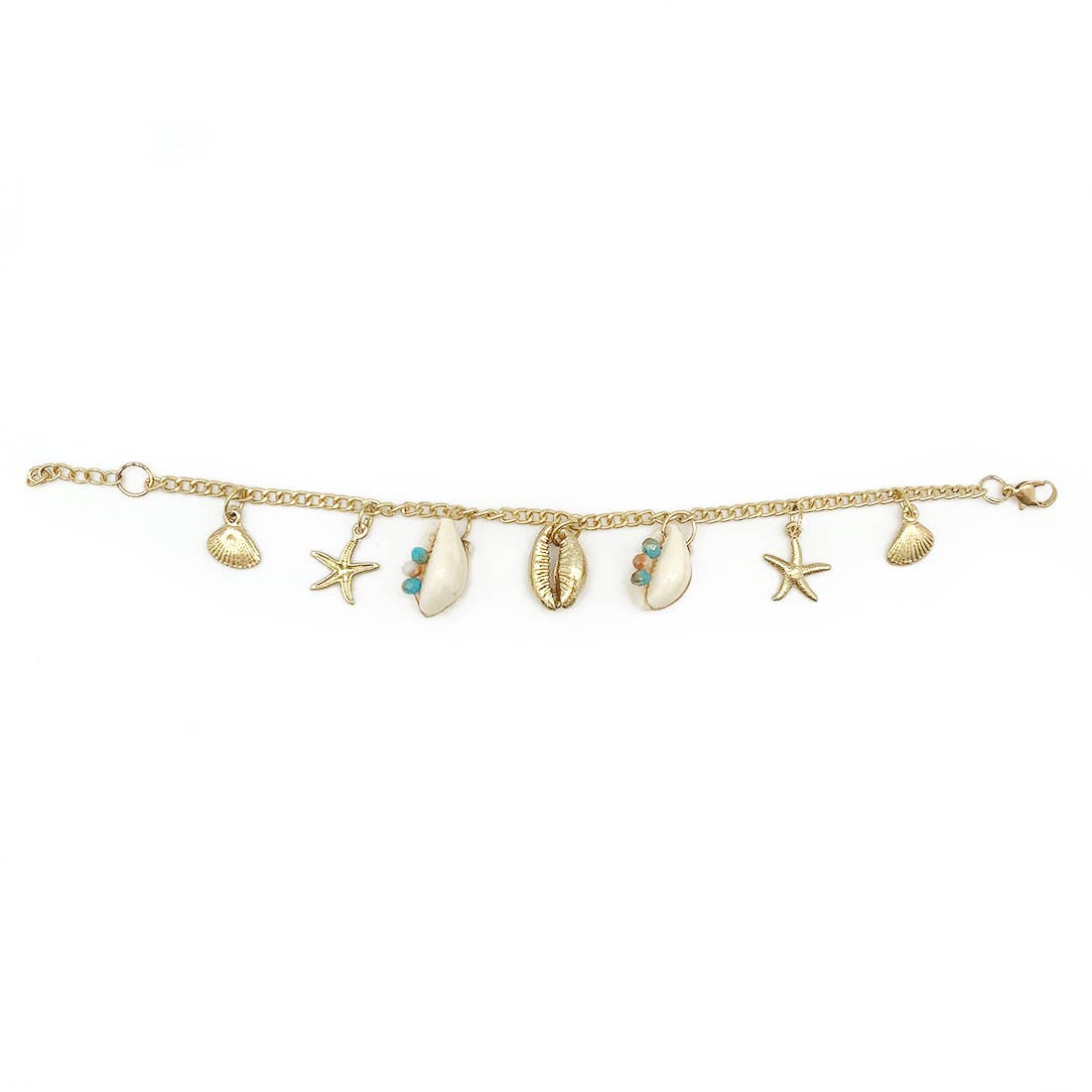 Sachi Golden Coastline Collection Bracelet - Gold and White