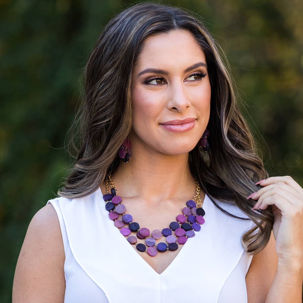Omala Heliotrope Collection Necklace - Circular Rows