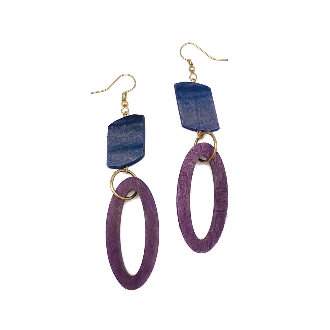 Omala Heliotrope Collection Earrings - Geometric and Oval