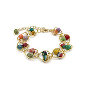 Aasha Connected Double Beaded Hearts Bracelet