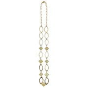 Gold-Plated Long Necklace With Prehnite Stones