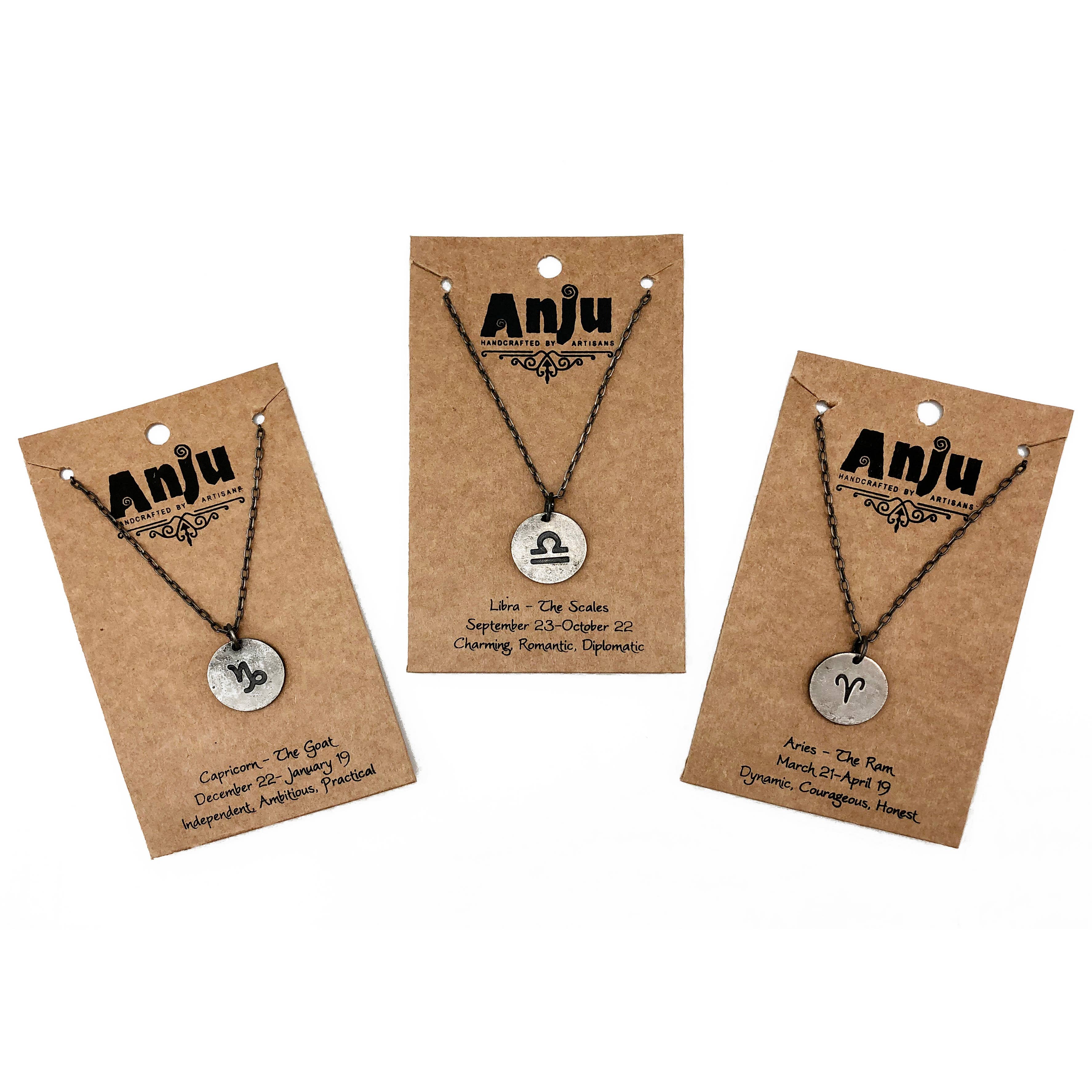 Scorpio Zodiac Pewter Glyph Necklace