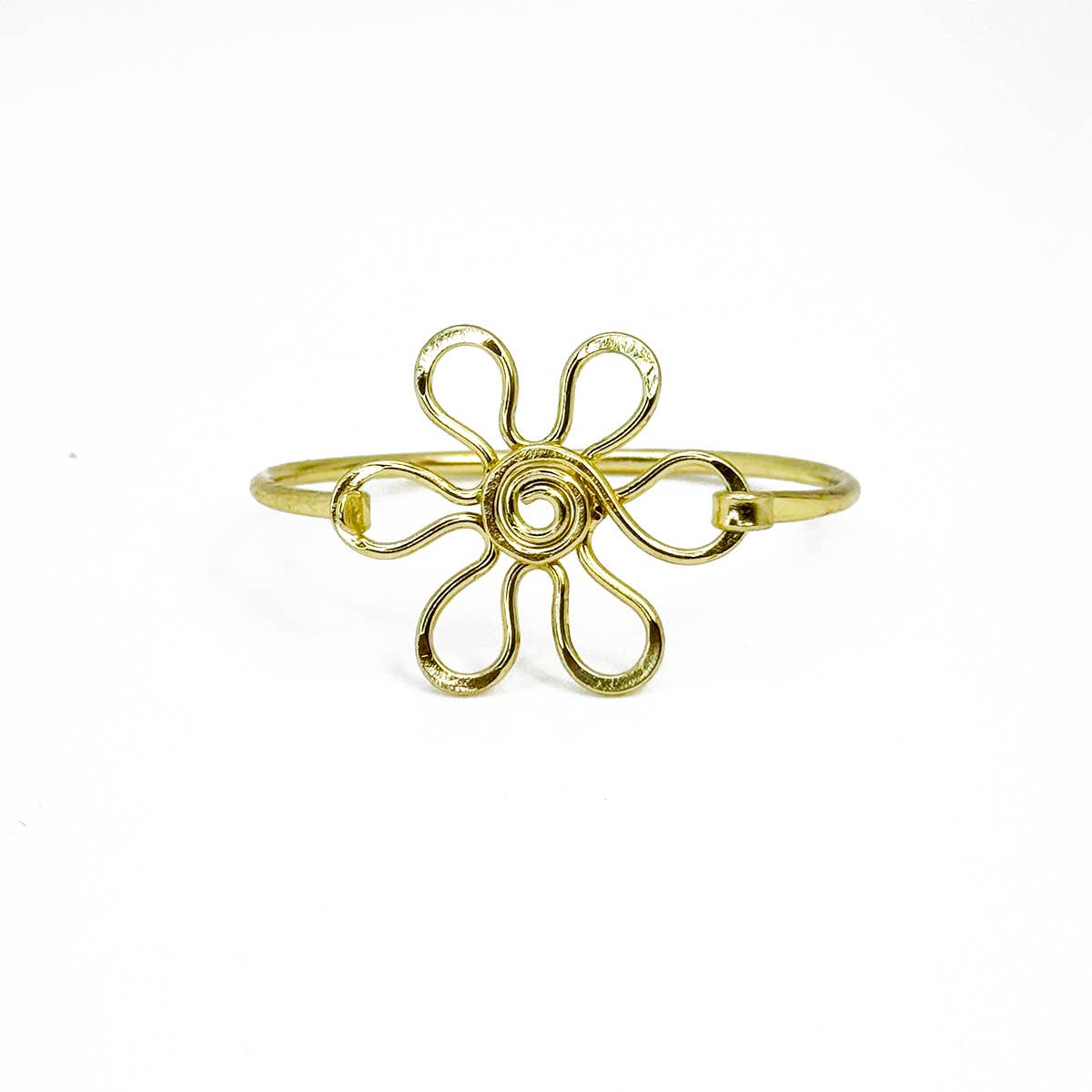 Handcrafted Gold Plated Flower Bracelet