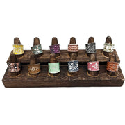 Silver Patina Rings and Wooden Display Prepack