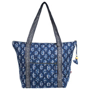 Indigo Palms Shoulder Bag - Block Printed Organic Cotton