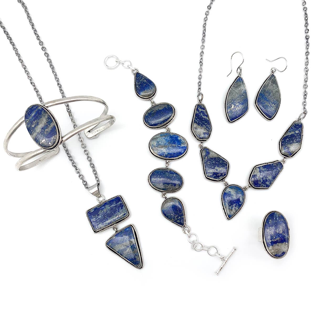 Kashi Semiprecious Stone Earrings - Lapis