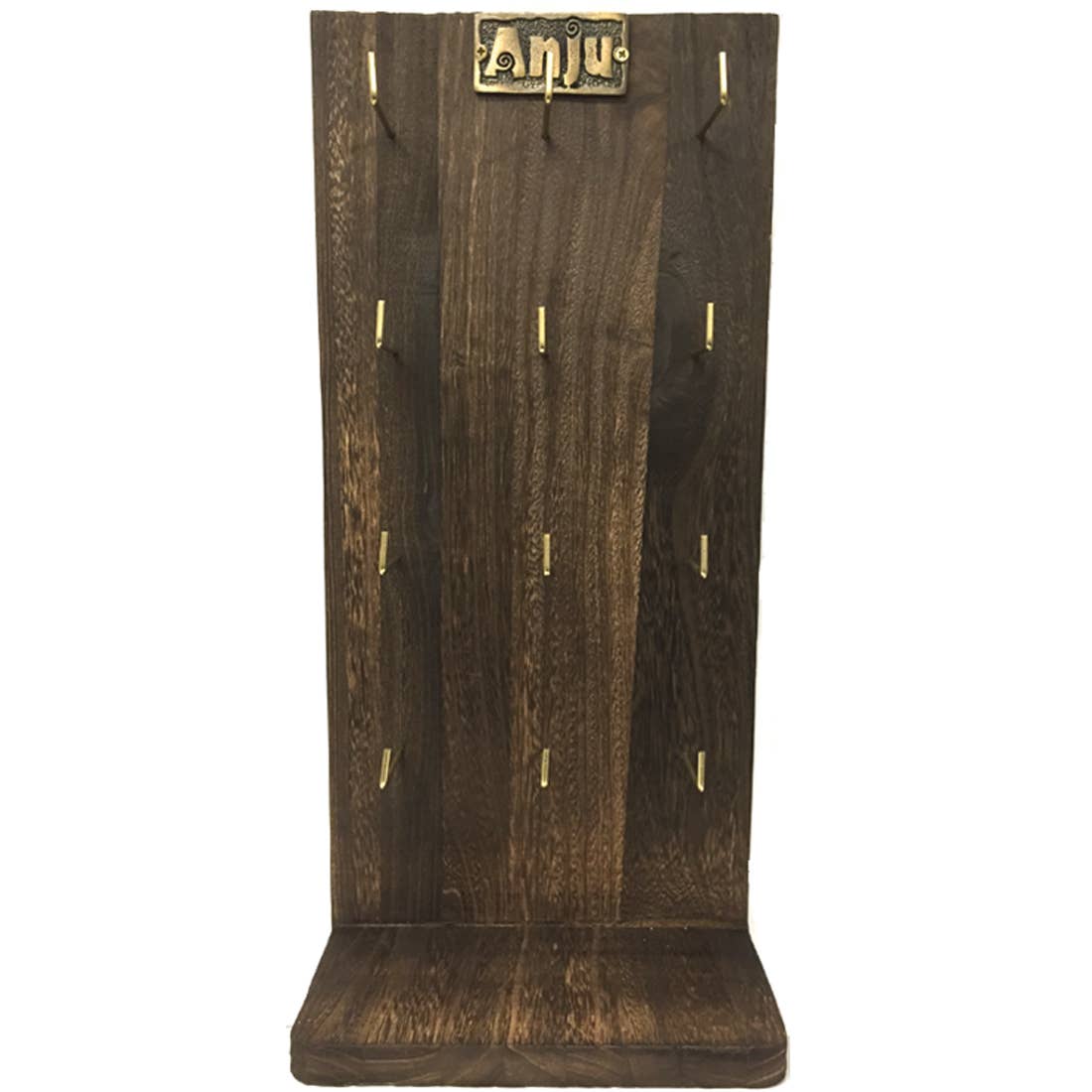 Single Sided 12 Hook Wooden Display
