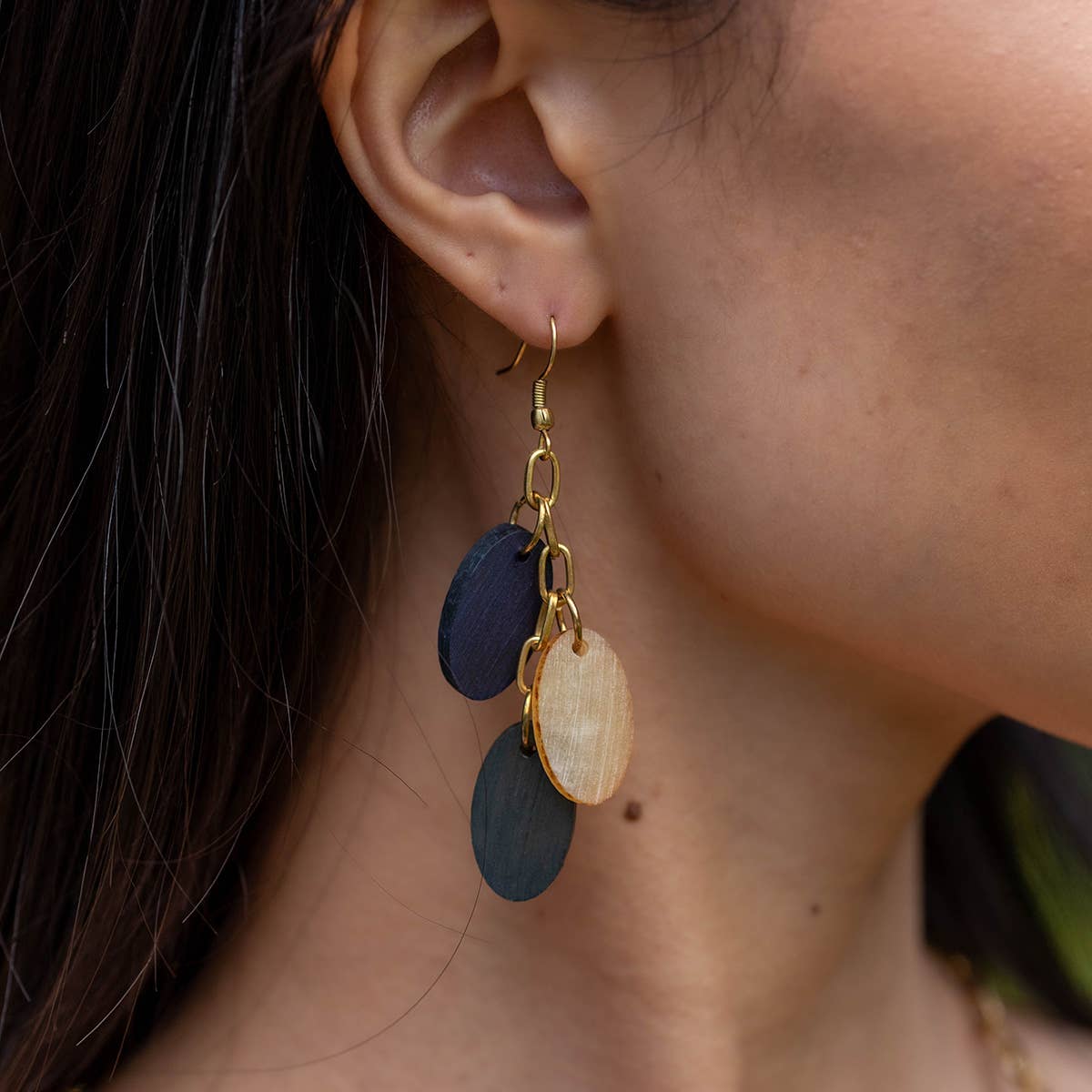 Omala Misty Greens Collection Earrings - Small Ovals
