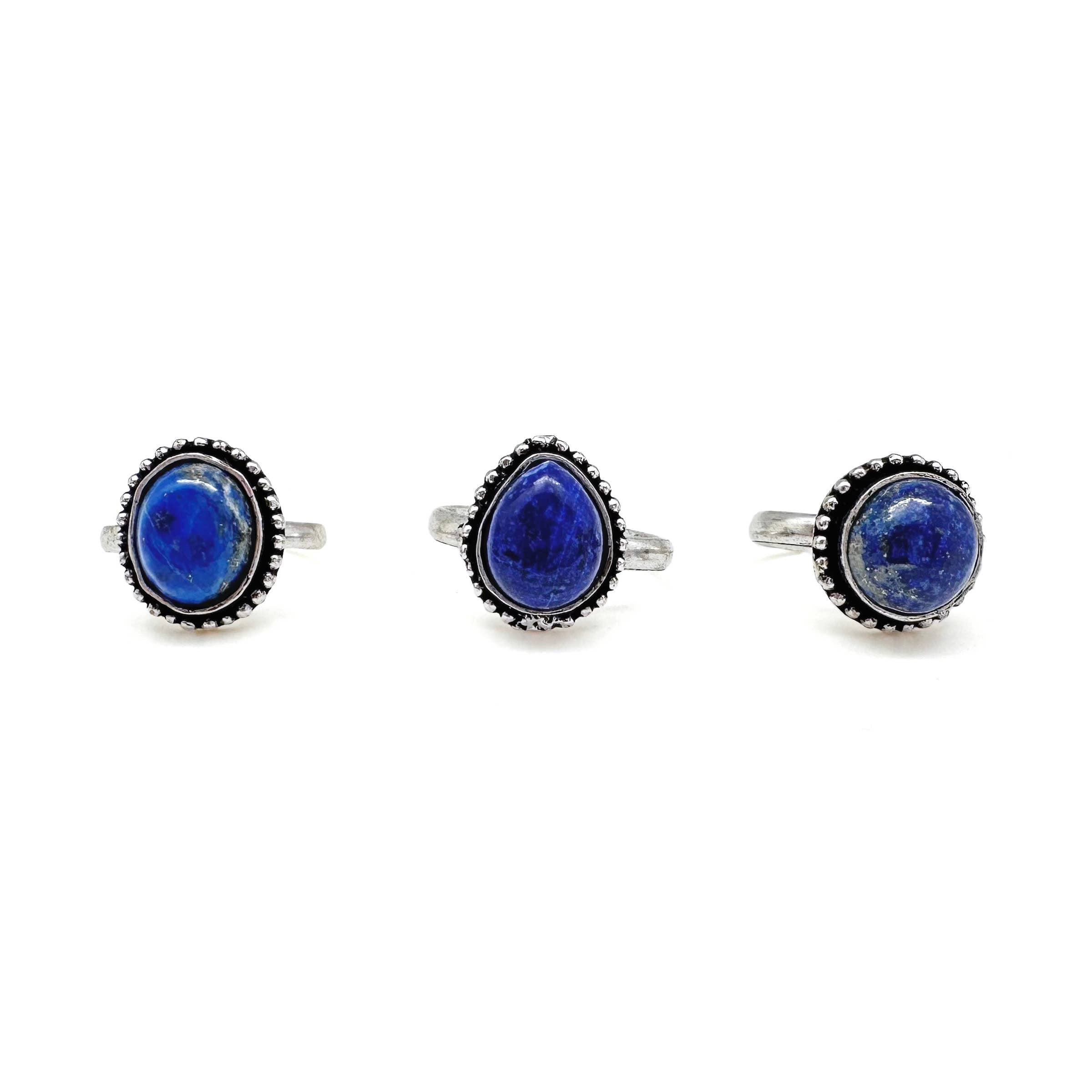 Kashi Semiprecious Small Stone Ring - Lapis