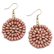 Sachi Chromatic Hues Circle Earrings  - Peach