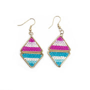 Seed Bead Layered Triangles Earrings - Multiple Color Styles