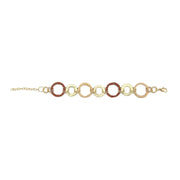 Sachi Raffia Rings Bracelet - Tan Large and Small Rings