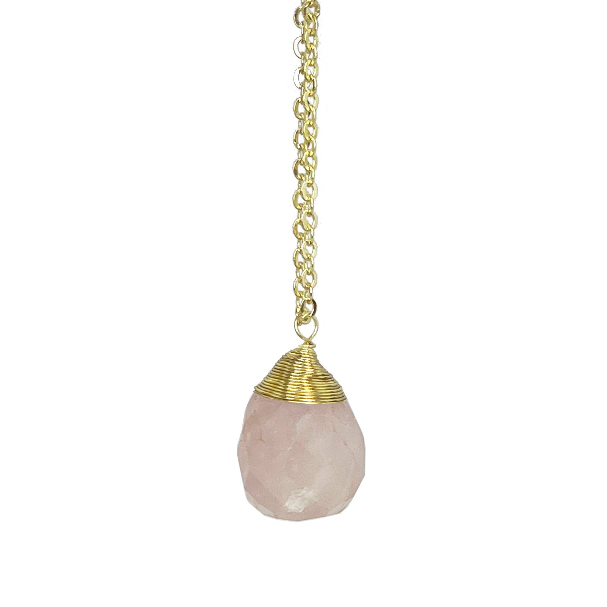 16 Tear Drop Faceted Stone Necklace Pre-Pack (No Display)