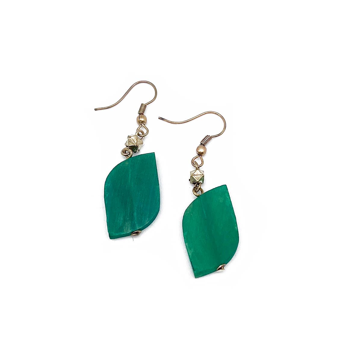 Omala Misty Greens Collection Earrings - Green Bead