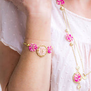 Sachi Cerise Collection Bracelet - Three Beaded Discs