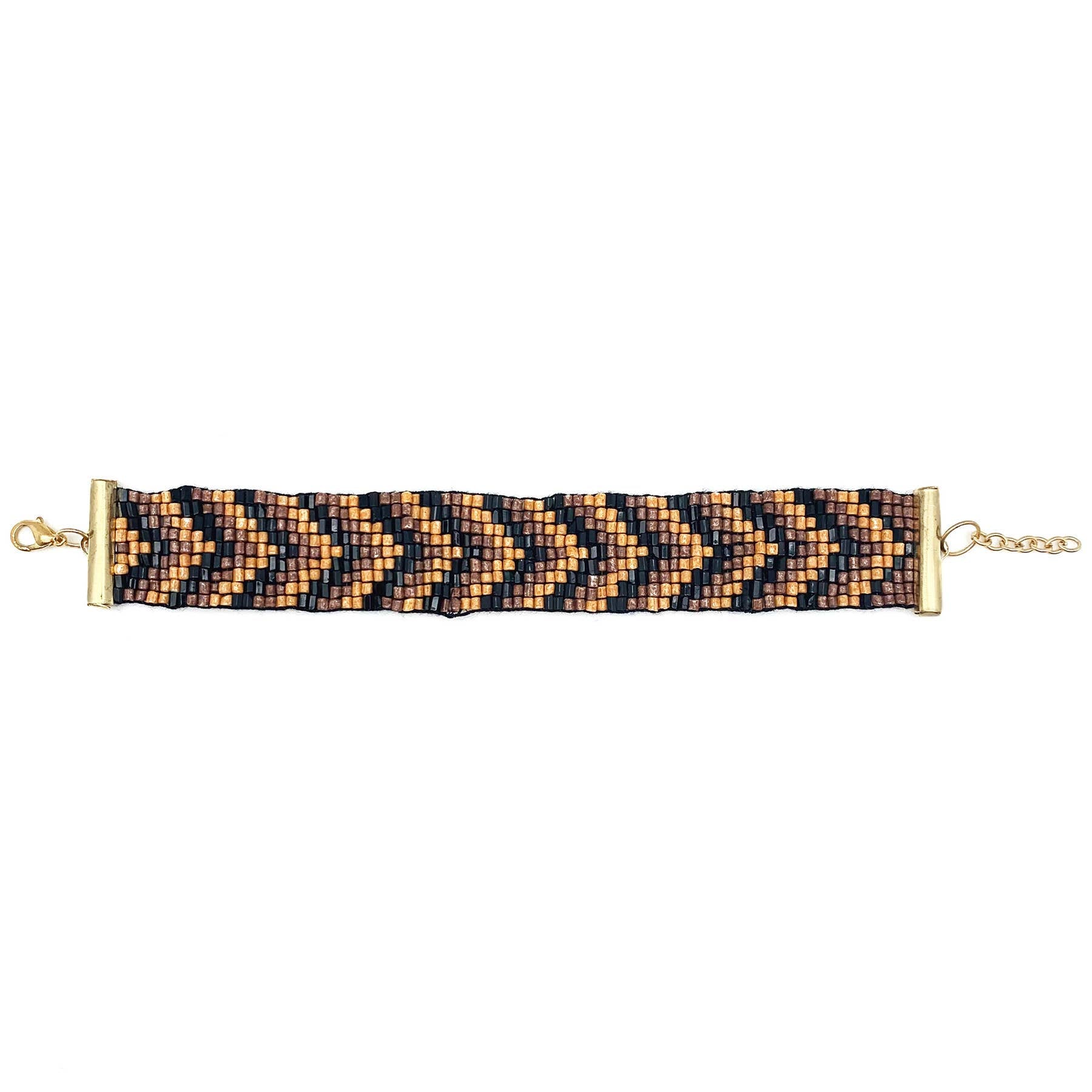 Sachi Beaded Safari Bracelet - Allover Chevron Design