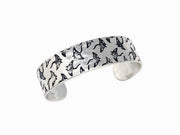 Devil Ray Silver Engraved Cuff Bracelet