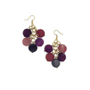 Omala Heliotrope Collection Earrings - Beaded Cluster