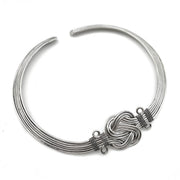 Silver Plated Necklace - Braided Knot Choker