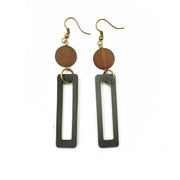 Omala Autumn Neutrals Earrings - Geo Drop Earth