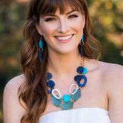 Omala Azure Coast Collection - Geometric Bib Necklace