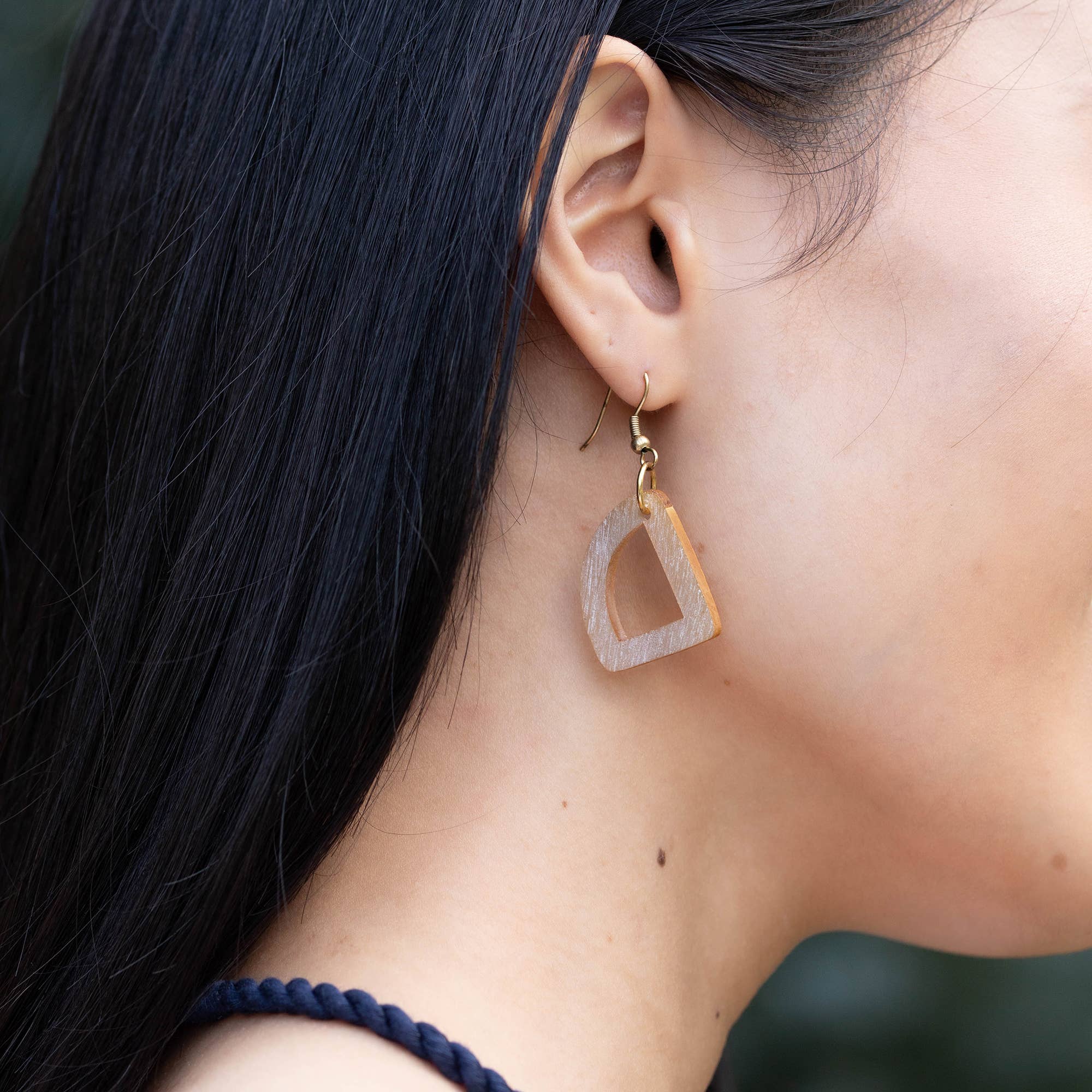 Omala Misty Greens Collection Earrings - Abstract Bead