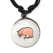 Pewter Necklace - Bear Cutout