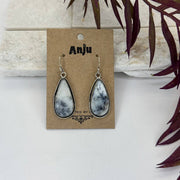 Handcrafted Semiprecious Stone Earrings - Dendritic Opal