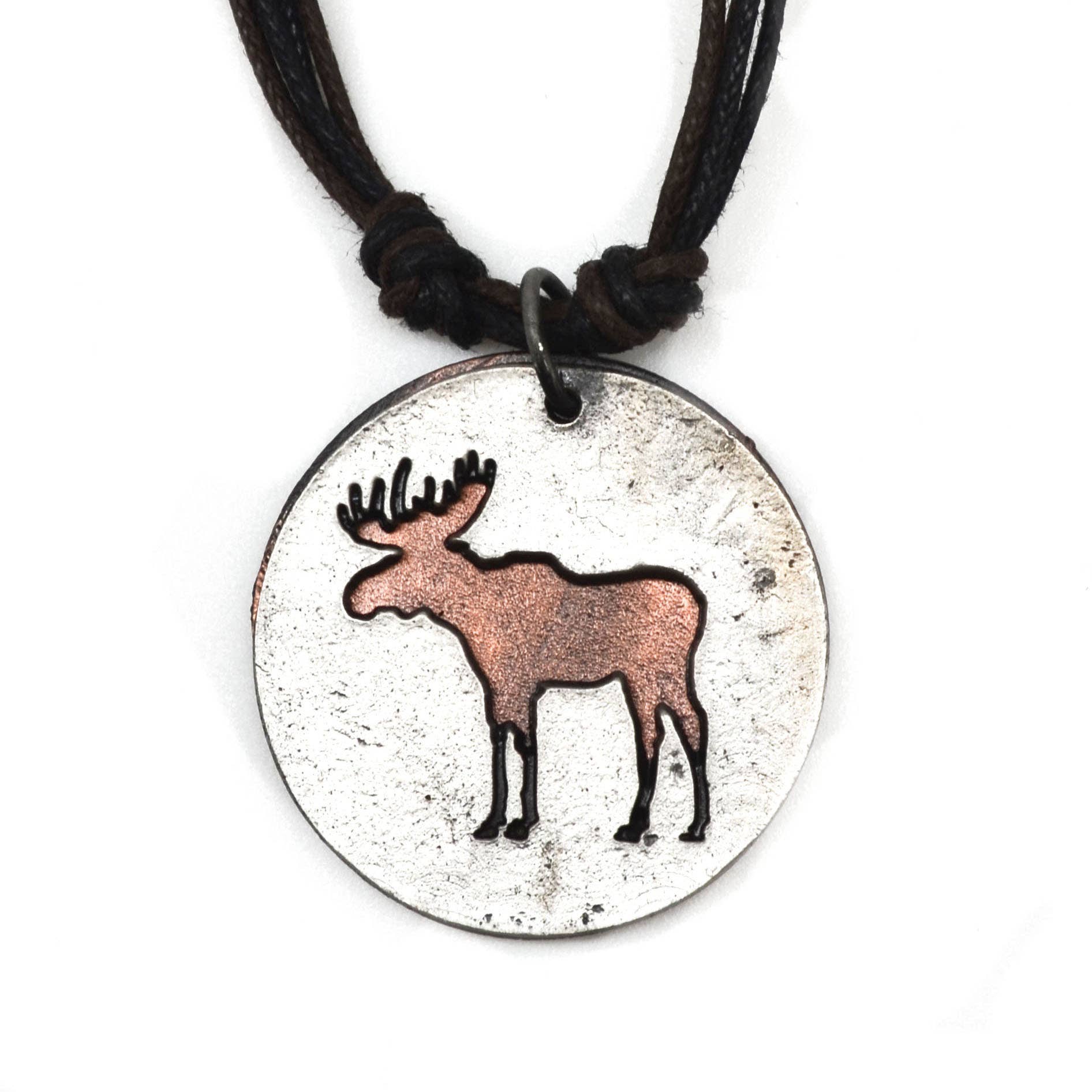 Pewter Necklace - Moose Cutout