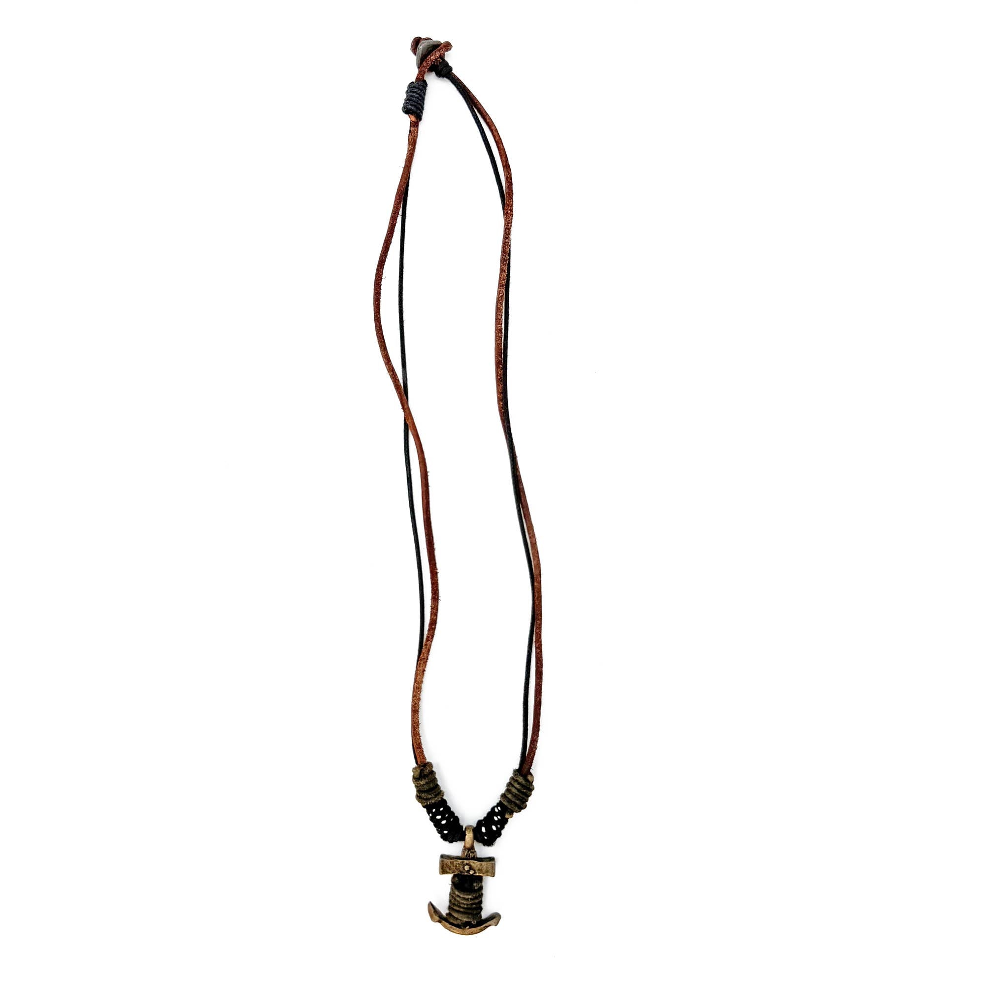 Aadi Anchor’s Edge Leather Necklace