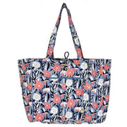 Midnight Blossom Block Printed Market Tote