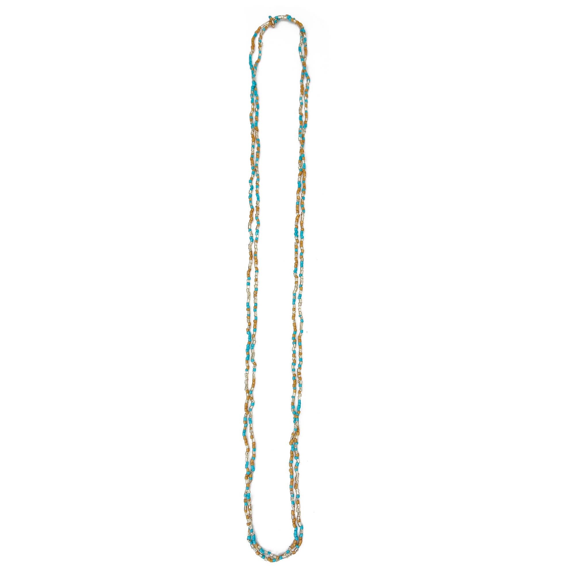 Seed Bead Long Multi-Strand Necklaces- Multiple Color Styles