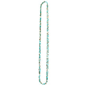 Seed Bead Long Multi-Strand Necklaces- Turquoise, Olive and Tan