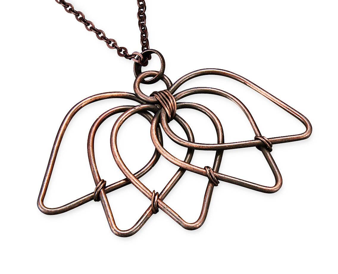 Handcrafted Banjara Copper Lotus Long Necklace