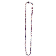 Seed Bead Long Multi-Strand Necklaces- Navy, Burgundy and Gold