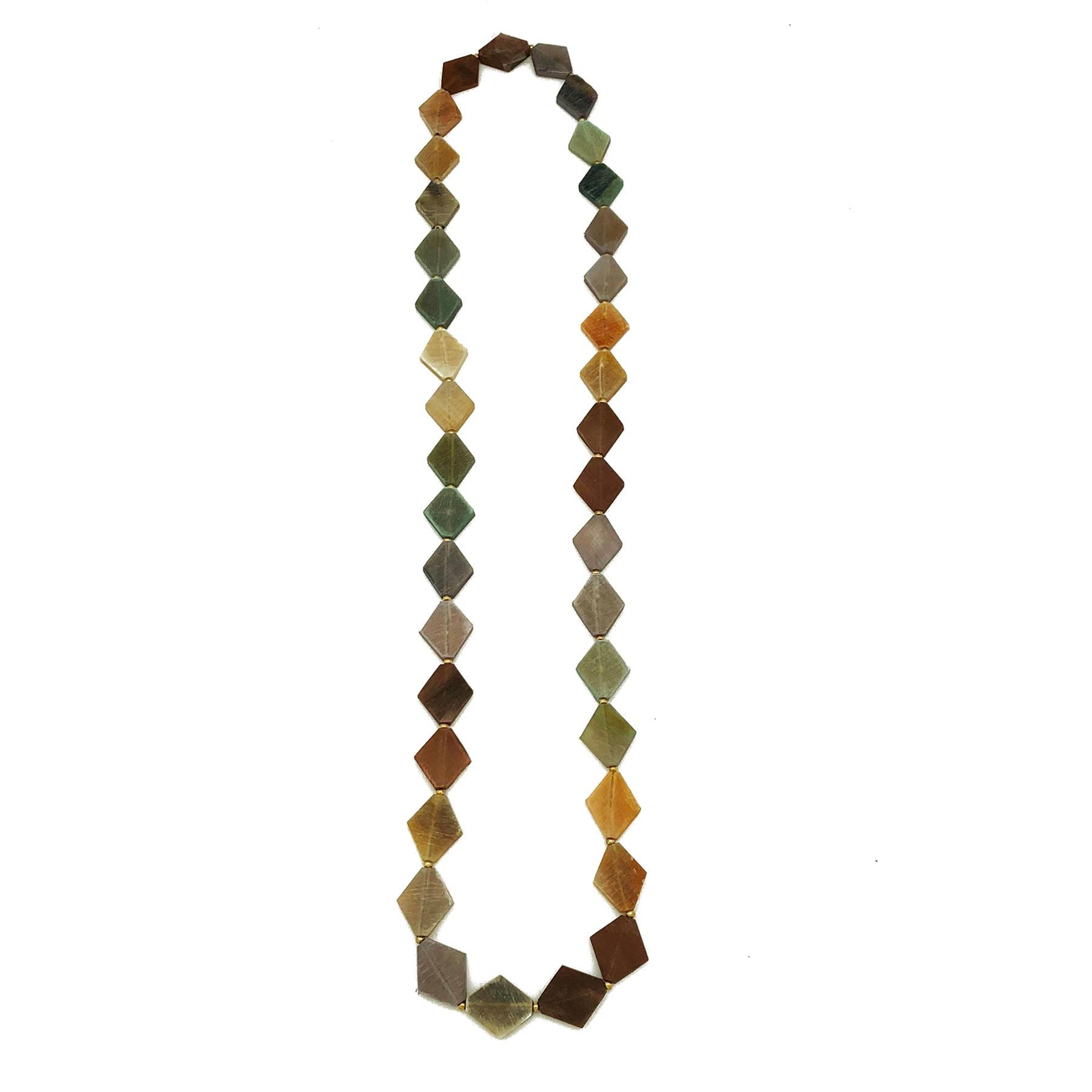 Omala Natural Beige Collection Necklace - Diamond Beads