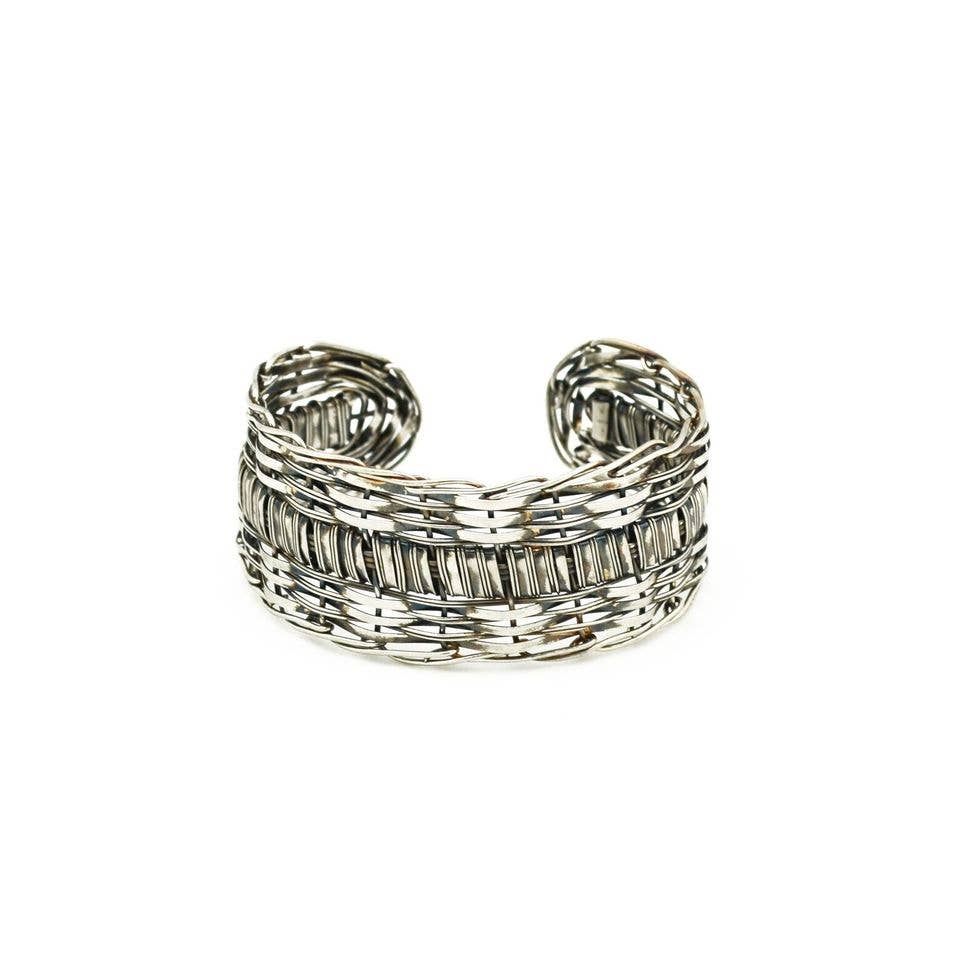Basketweave Horizontal and Vertical Weave Cuff