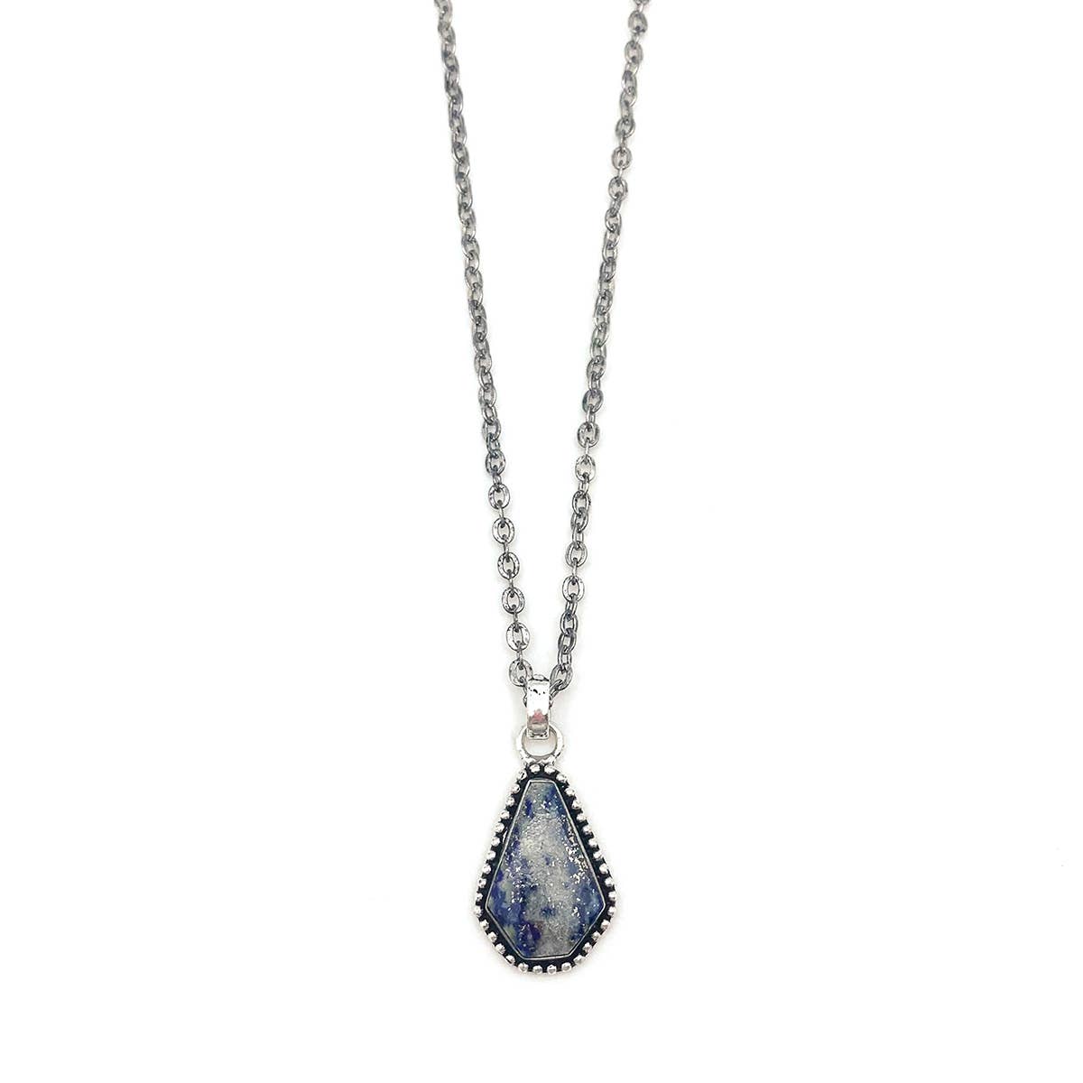 Handcrafted Semiprecious Stone Necklace - Lapis