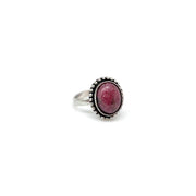 Kashi Semiprecious Small Stone Ring - Rhodonite