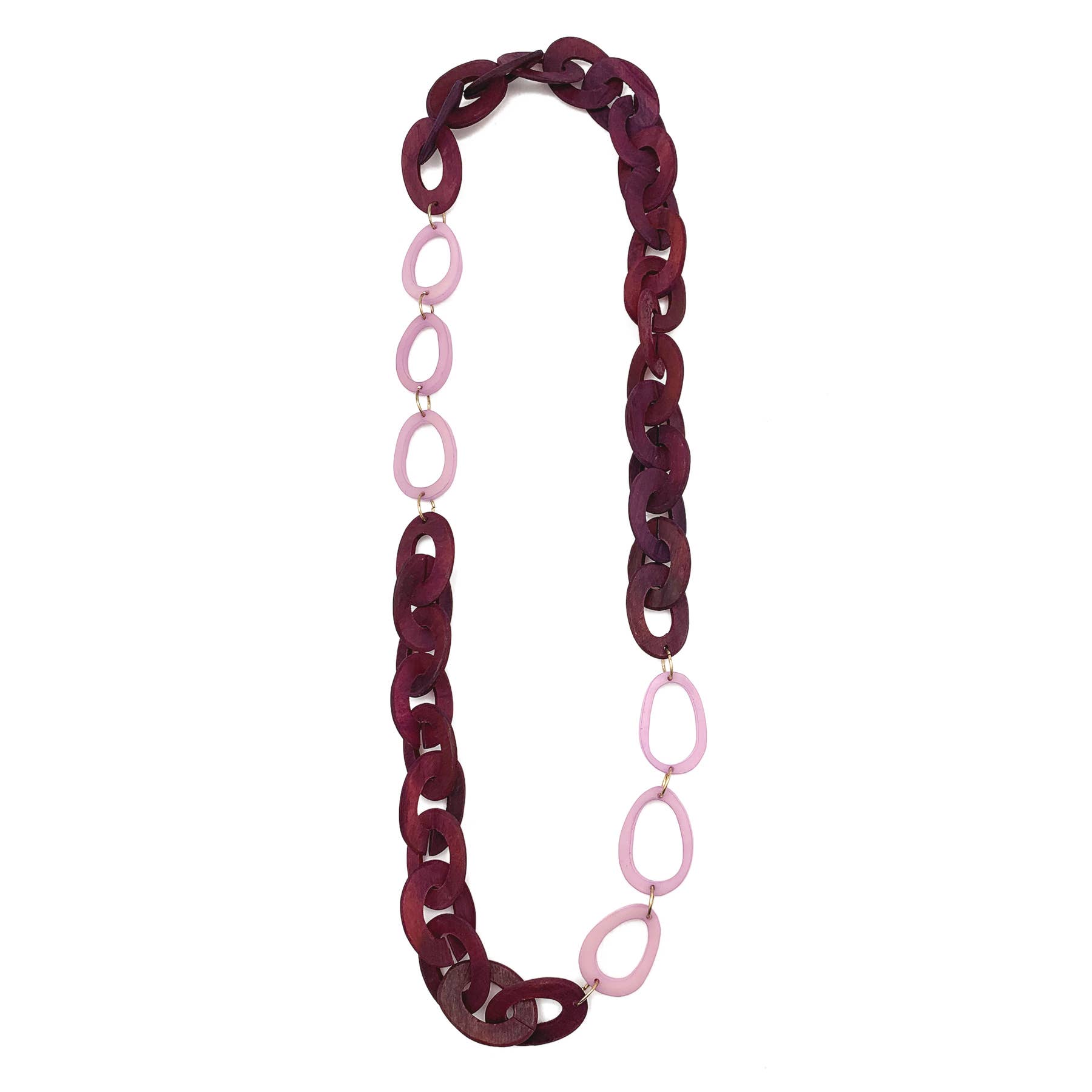 Omala Primrose and Plum Collection Necklace - 2 Color Links