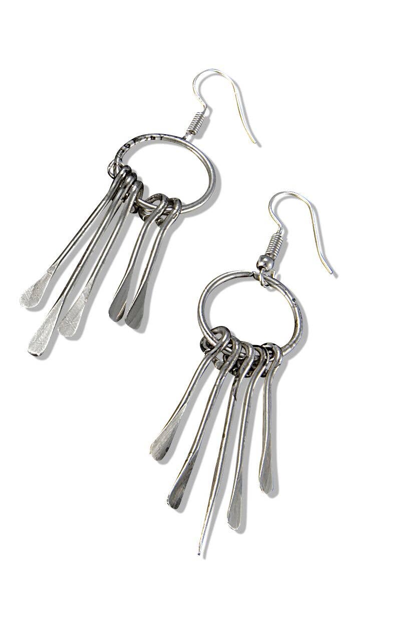 Banjara Bars Hanging From Circle Earrings