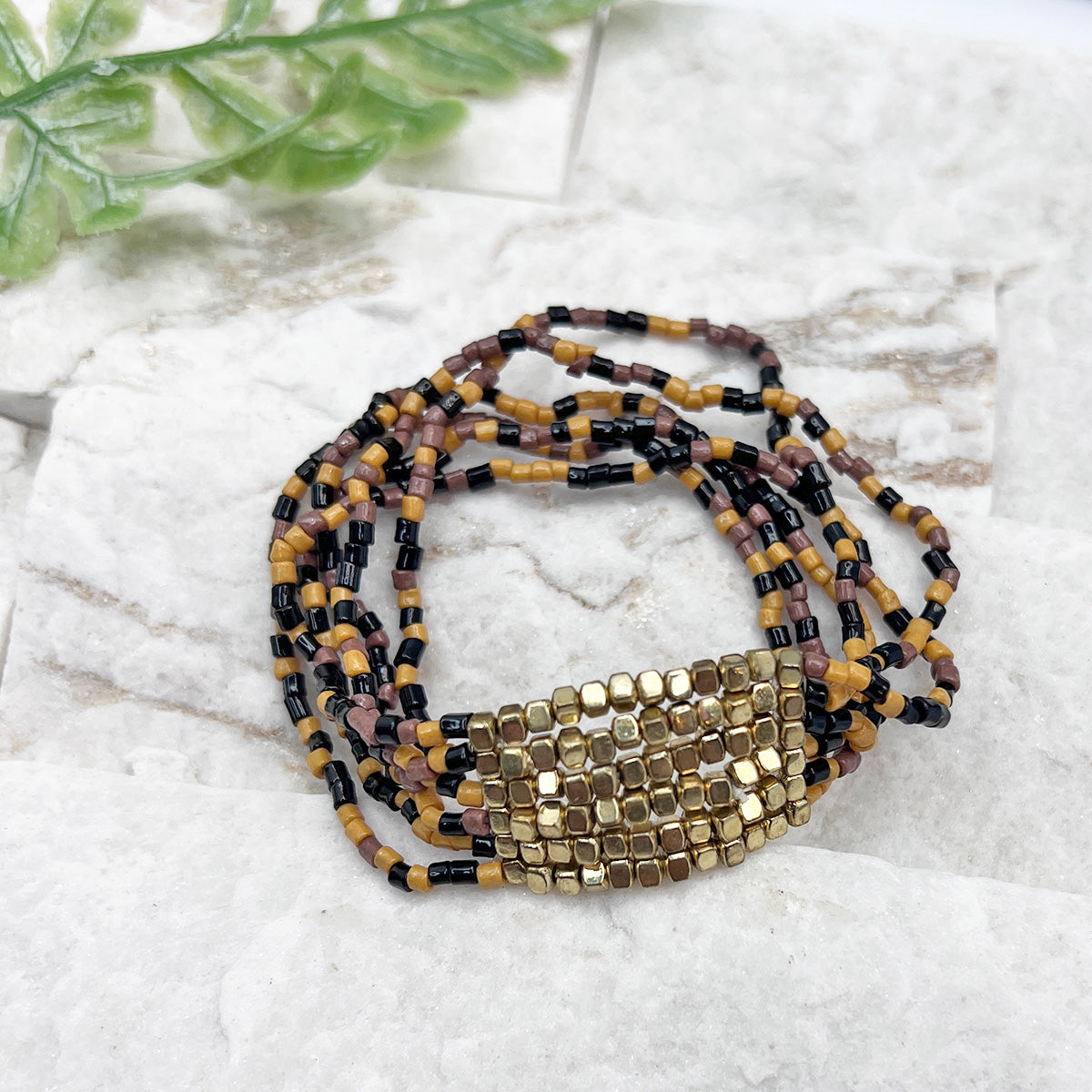 Seed Bead Stretch Statement Bracelets- Multiple Color Styles