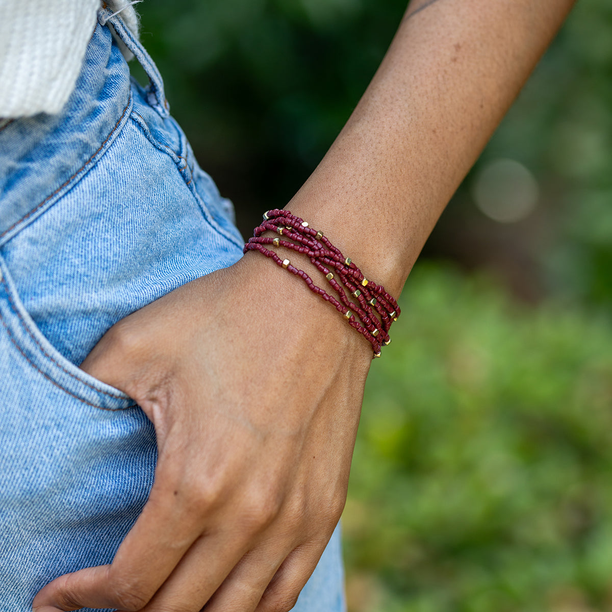 Seedbead Stretchy Bunch Bracelets - Multiple Color Styles
