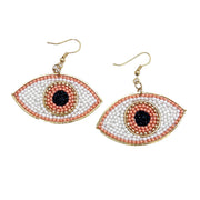 Seed Bead Evil Eye Earrings