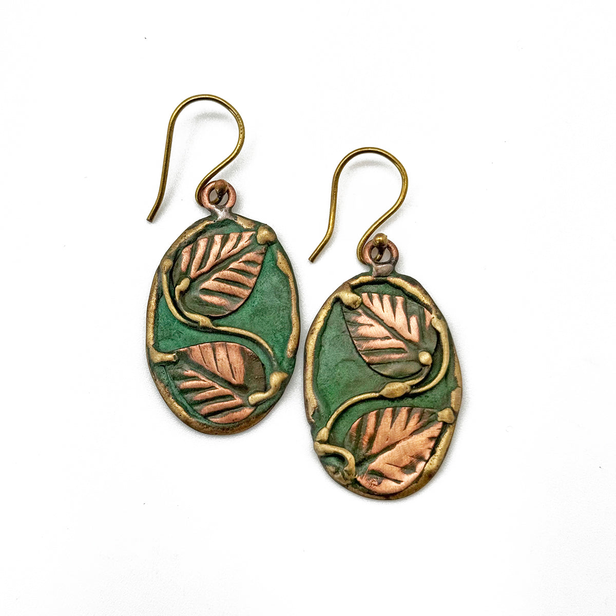 Handcrafted Patina Earring Prepack with Display