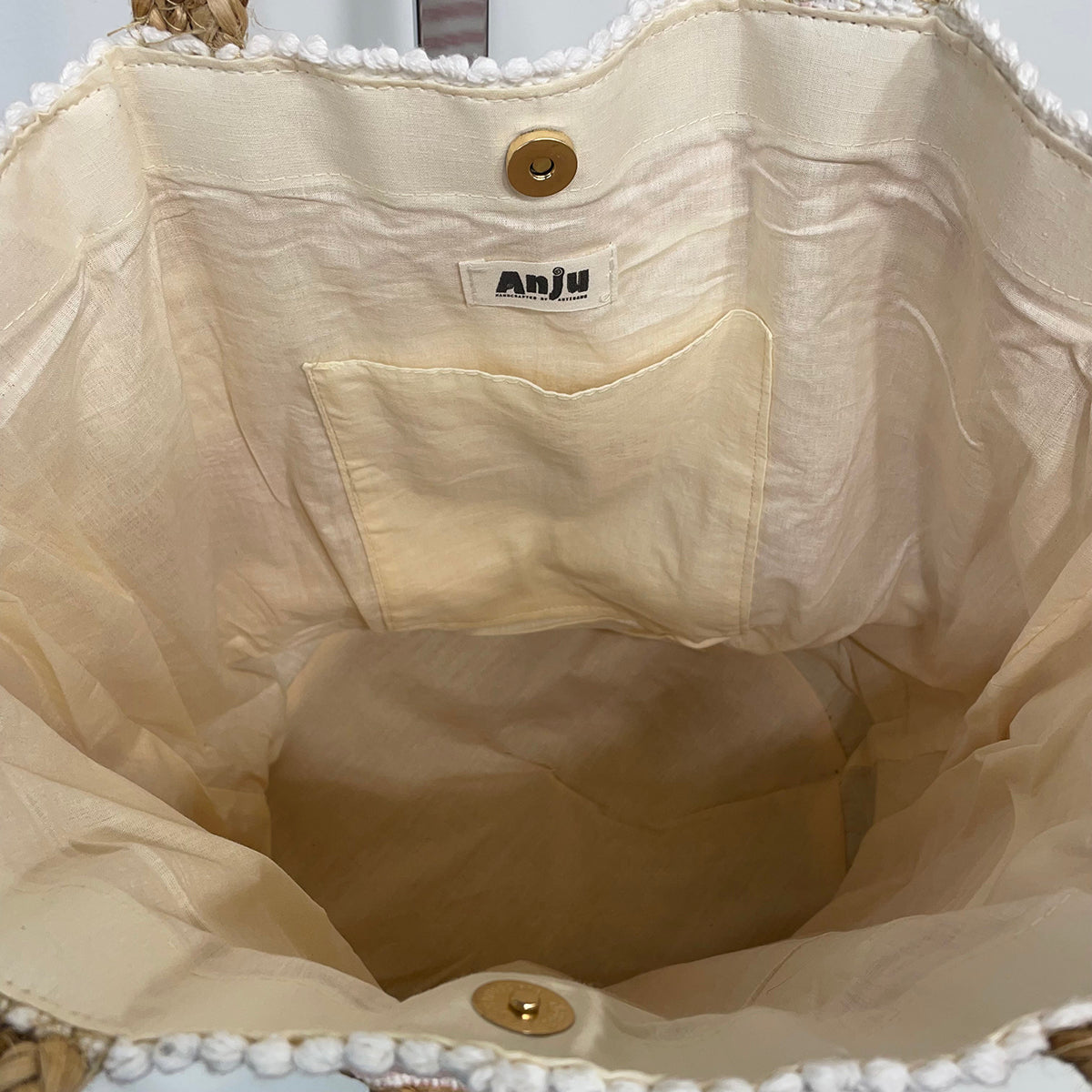 Isla Cotton and Jute Durable Everyday Tote - Pink