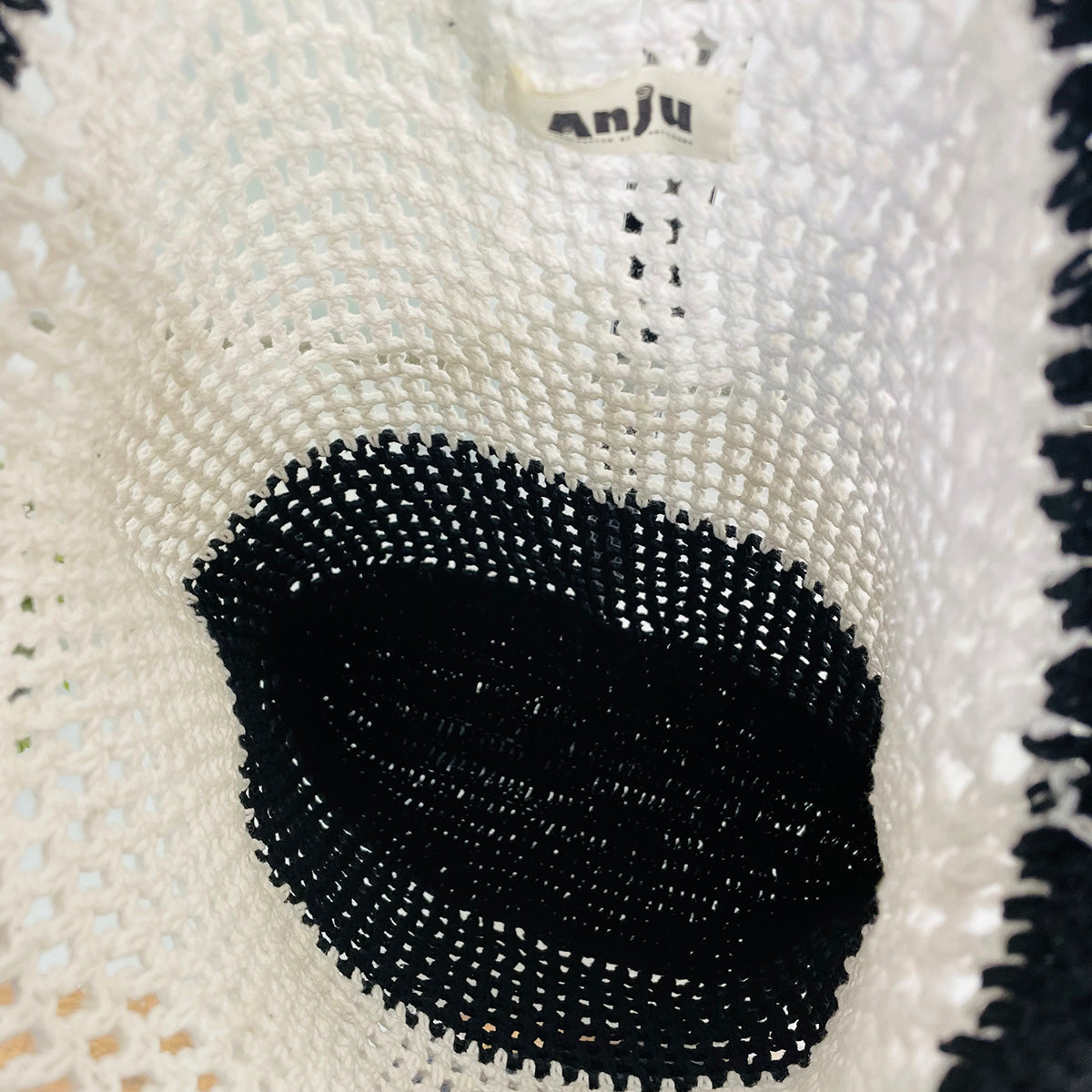Ella Woven Cotton Market Tote Bags - Black